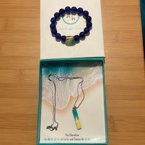 Necklace & matching bracelet Turks and Caicos The Shoreline excellent condition